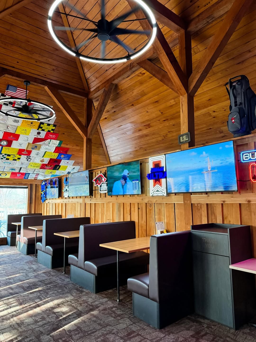 Inside the clubhouse bar and grill