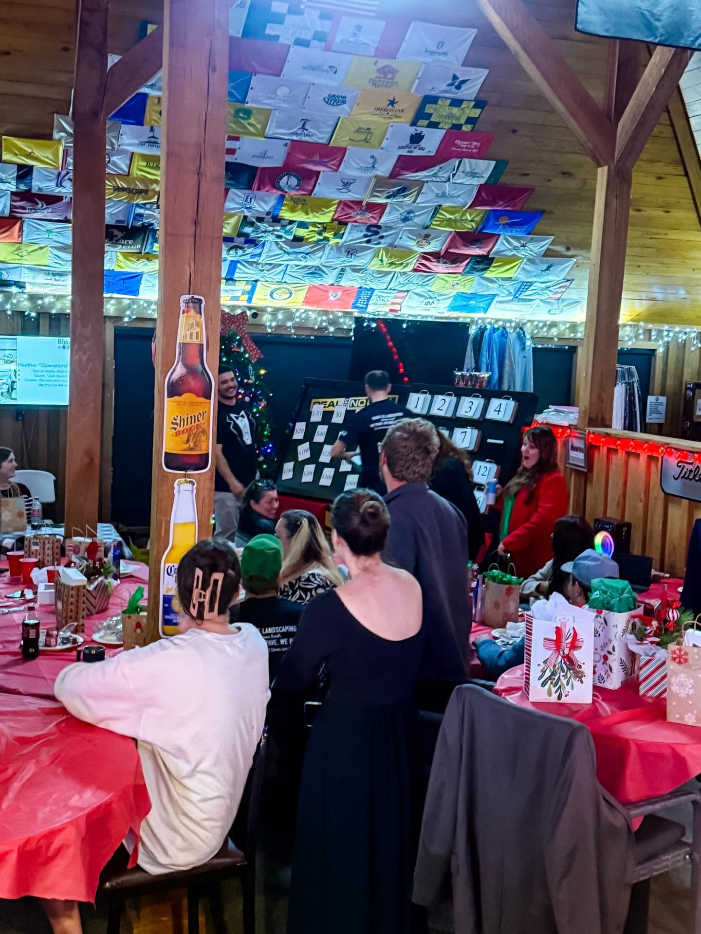 An event gathering inside the clubhouse