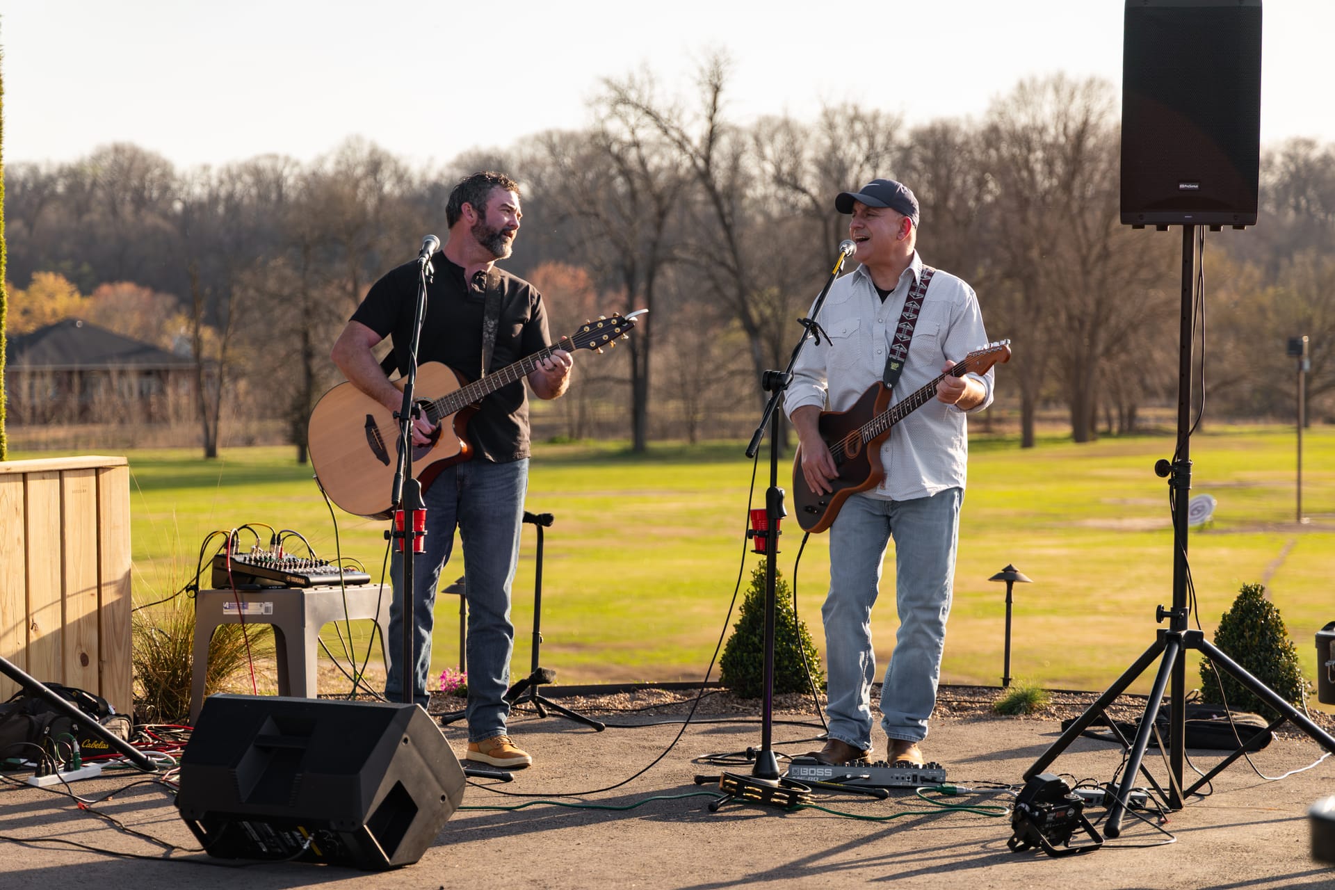 Golden-hour life at The Creeks: the patio, the music, and the course