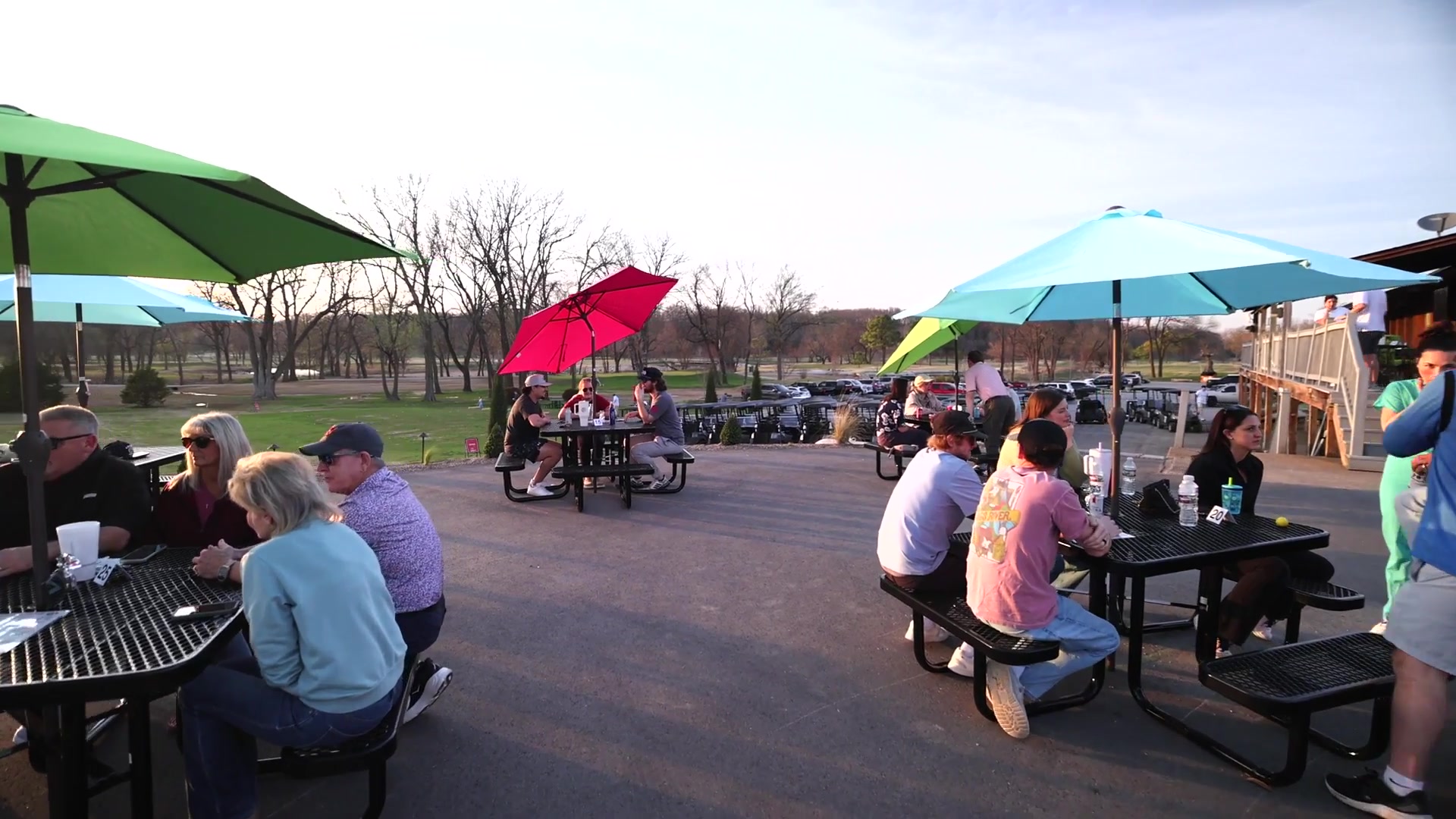 The golf-side patio at Yankabilly