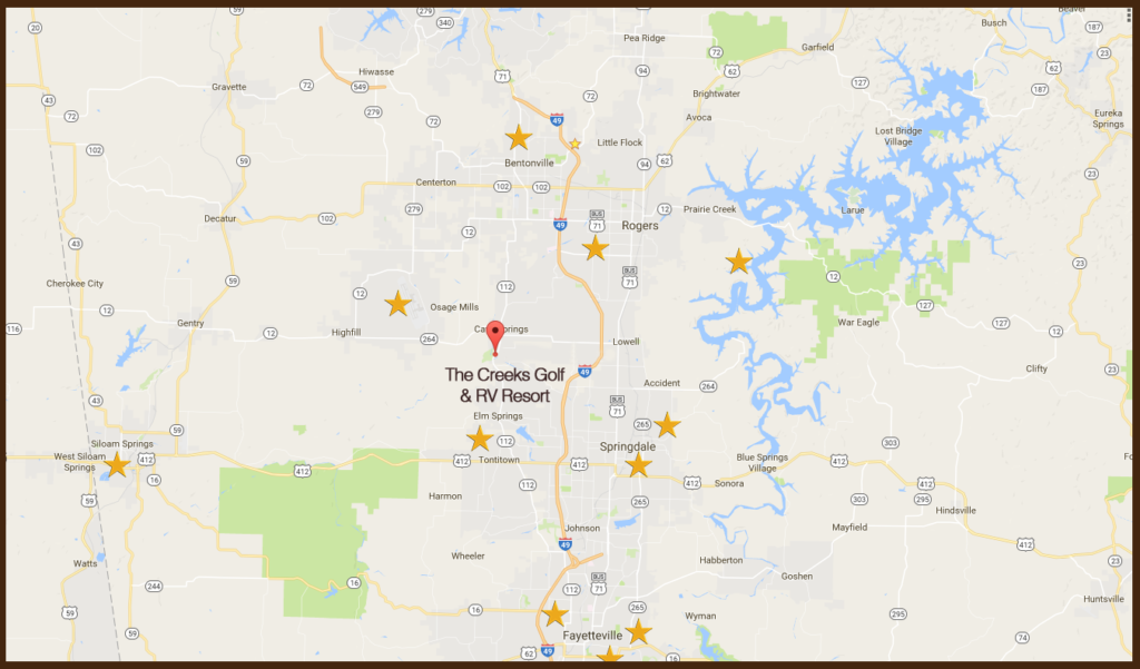 Area Attractions The Creeks Golf & RV Resort Cave Springs NWA